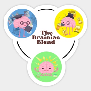 Coffee and reading - the brainiac blend Sticker